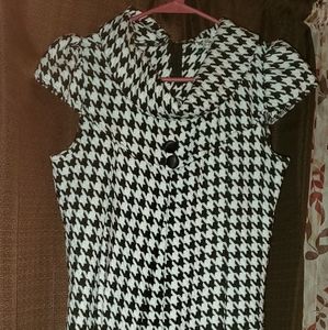 Papillon black and white dress